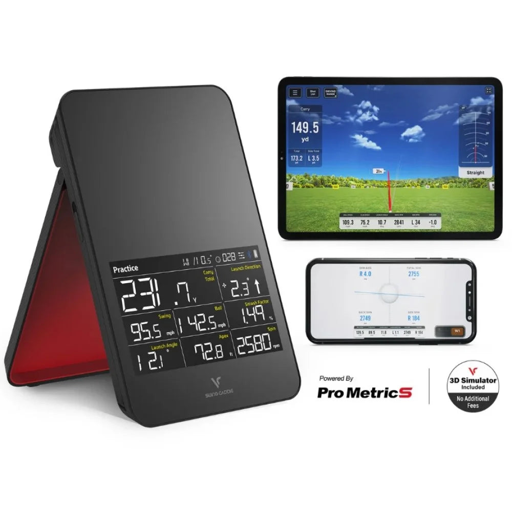 SC4 PRO Golf Launch Monitor + 3D Driving Range Simulator