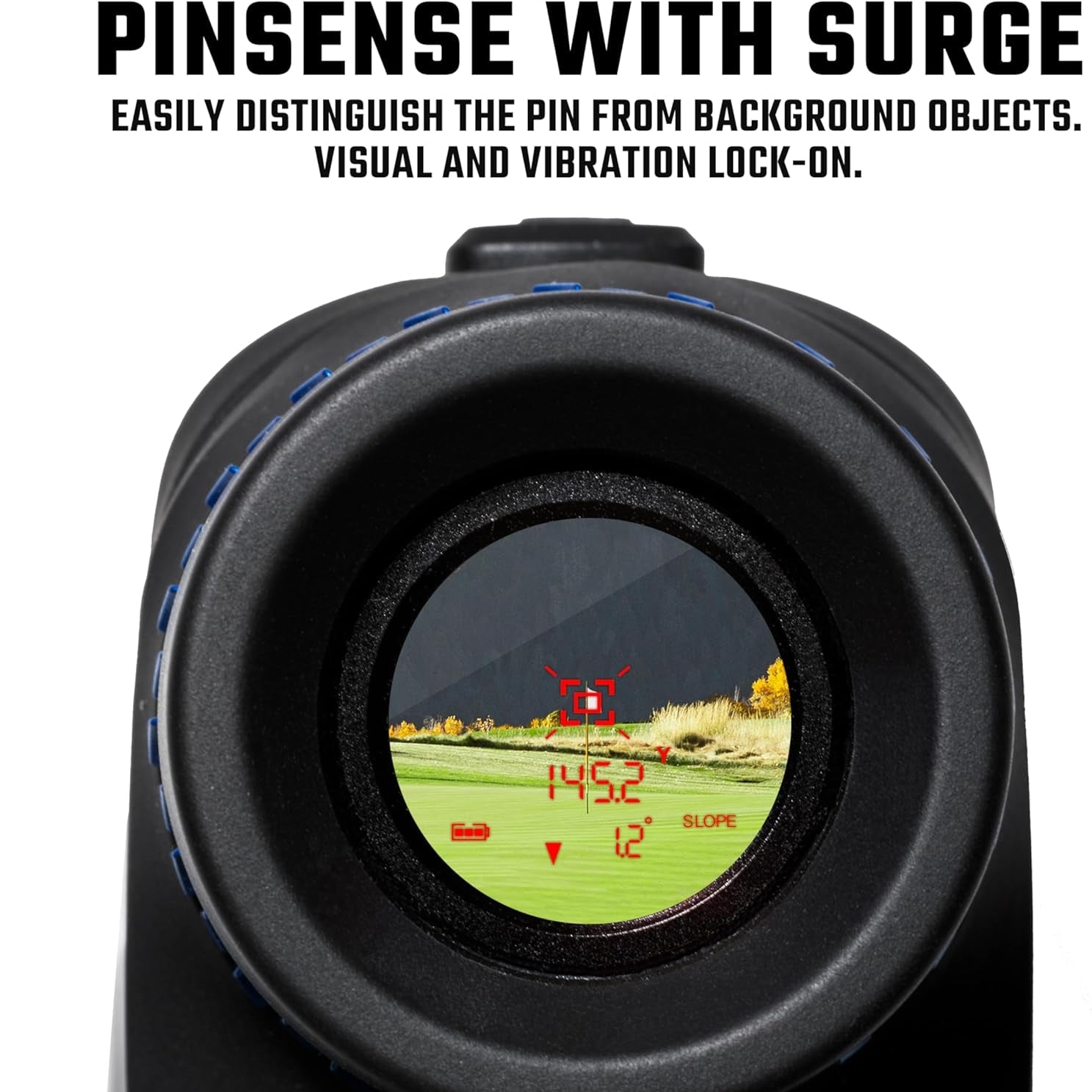 Q-6 Golf Rangefinder – Tournament Legal, Precision Laser Technology, 7X Magnification, 2,500-Yd Range, Premium HD/ED Optics, Pin & Vibration Lock, Waterproof, Durable, with Premium Case