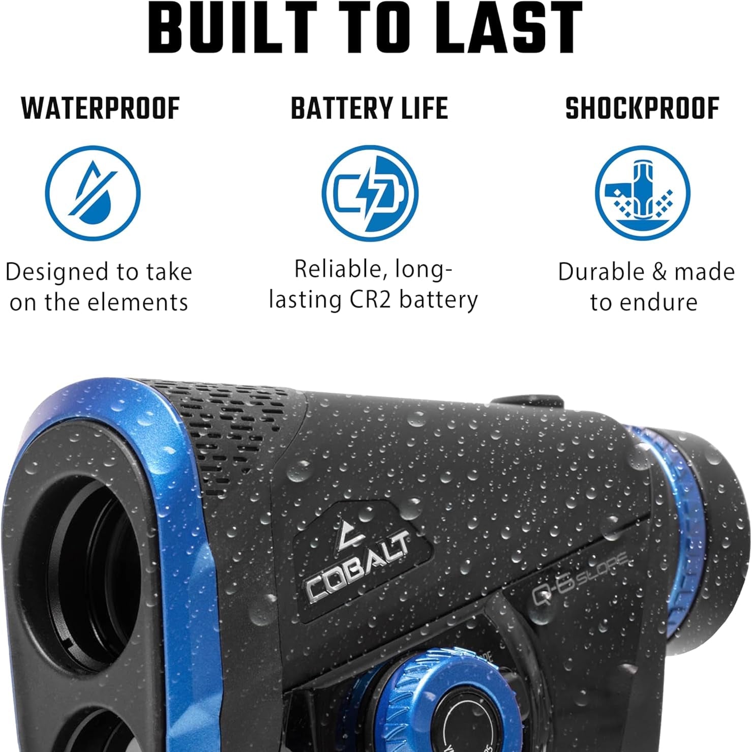 Q-6 Golf Rangefinder – Tournament Legal, Precision Laser Technology, 7X Magnification, 2,500-Yd Range, Premium HD/ED Optics, Pin & Vibration Lock, Waterproof, Durable, with Premium Case