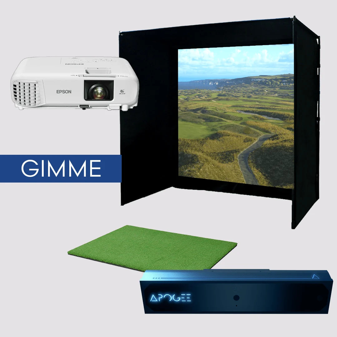 APOGEE by TruGolf w/ Starter 10 (2025) Enclosure + Gimme Package + HD Projector + SurfThing (SG3-5702Ti) PC