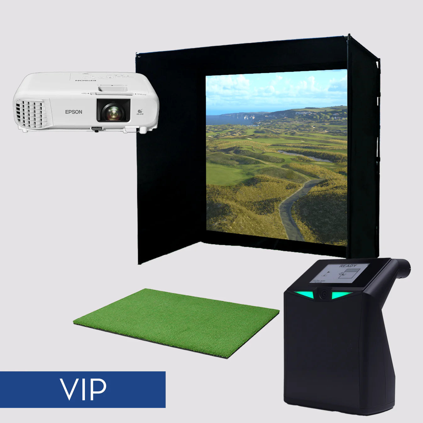 LaunchBox by TruGolf w/ Starter 10 (2025) Enclosure + VIP Package + HD Projector + SurfThing (SG3-5702Ti) PC